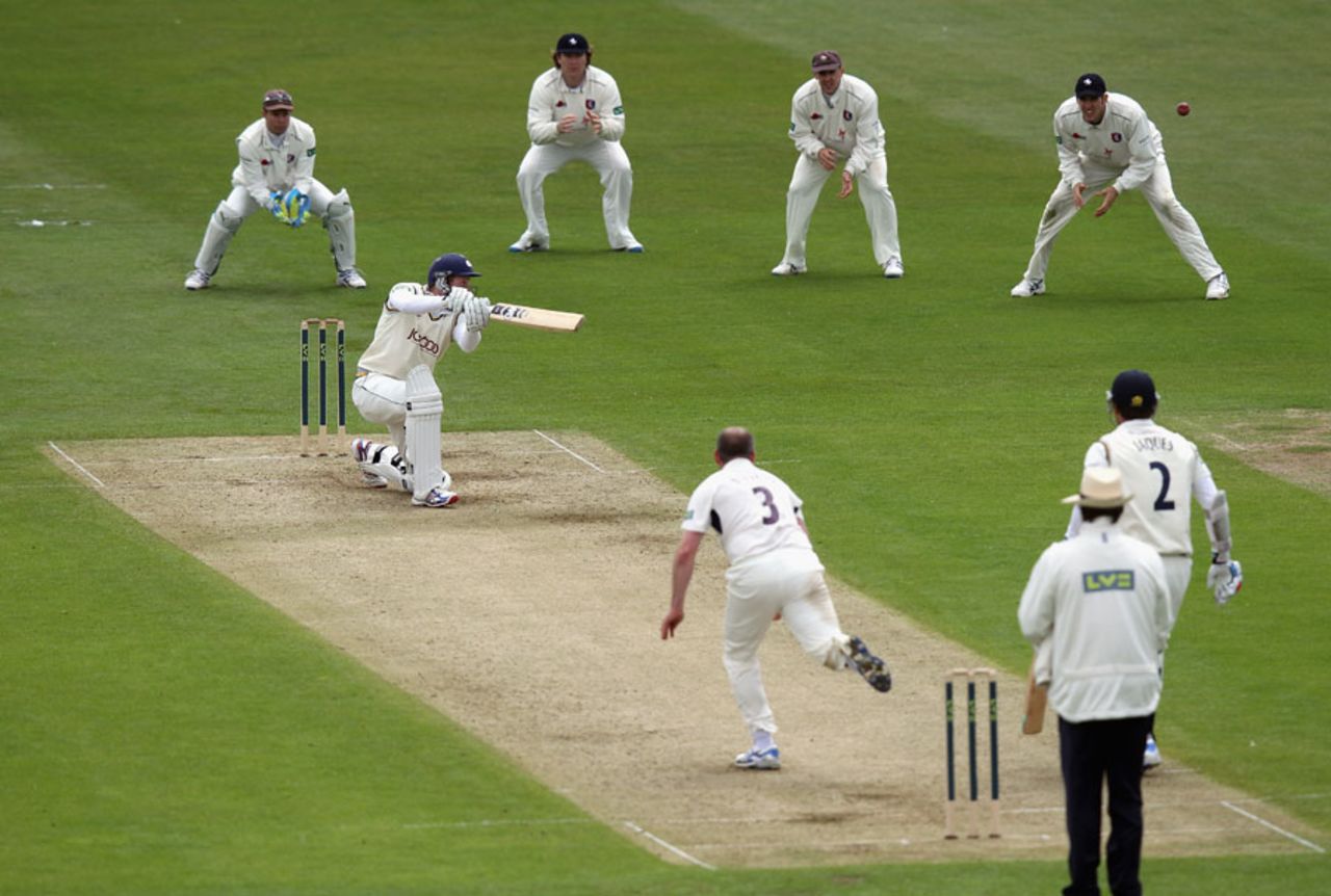 Andrew Gale drives into the off side, Kent v Yorkshire, County Championship, Division One, Canterbury, April 26, 2012
