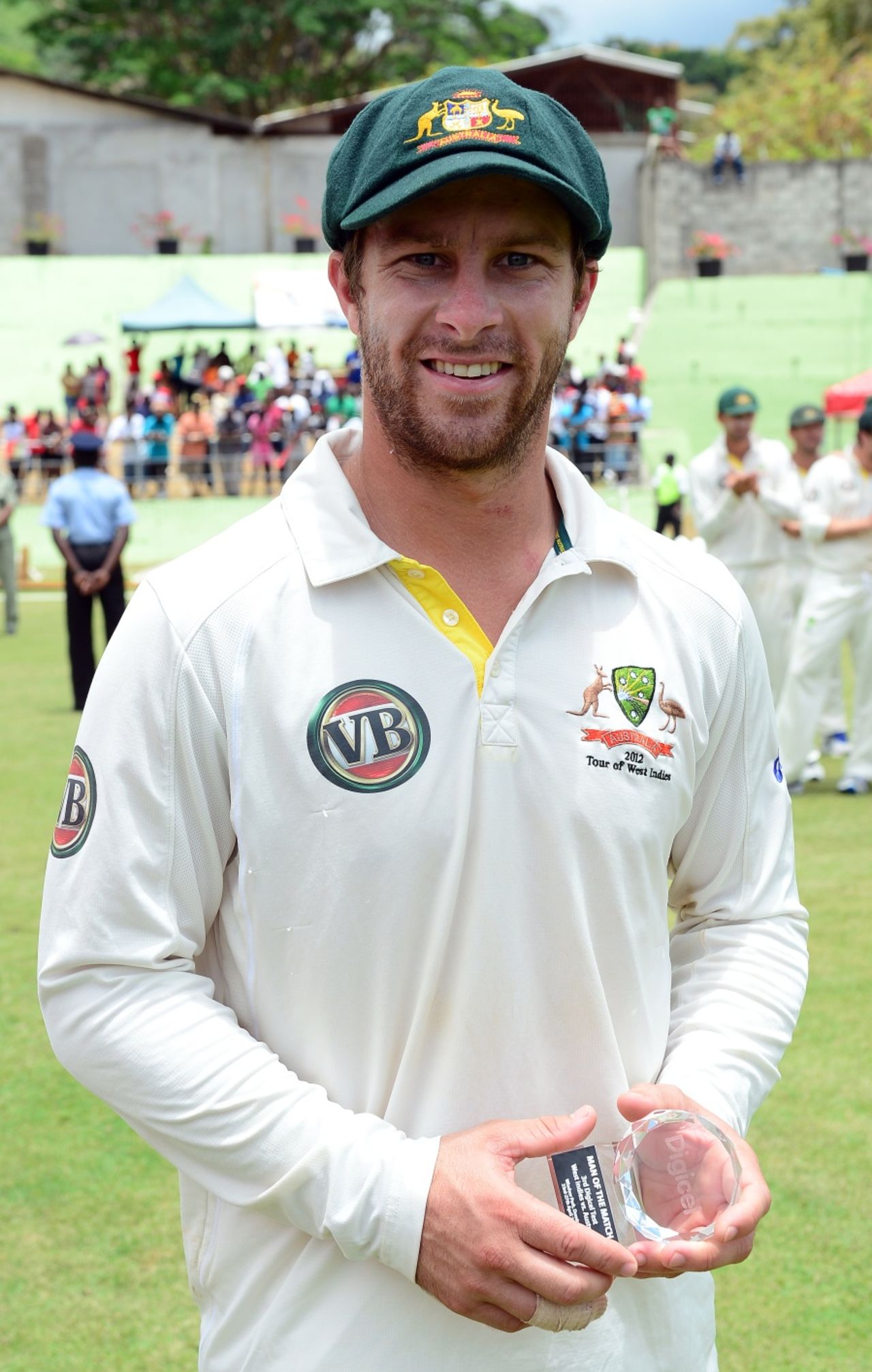 Matthew Wade was named Man of the Match, West Indies v Australia, 3rd Test, Roseau, 5th day, April 27, 2012