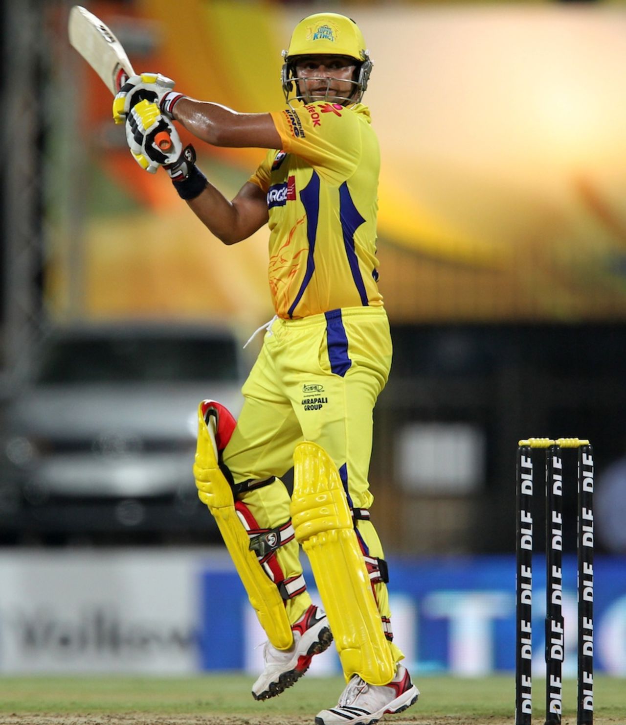 Suresh Raina scored a crucial 44, Chennai Super Kings v Kolkata Knight Riders, IPL 2012, Chennai, April 30, 2012