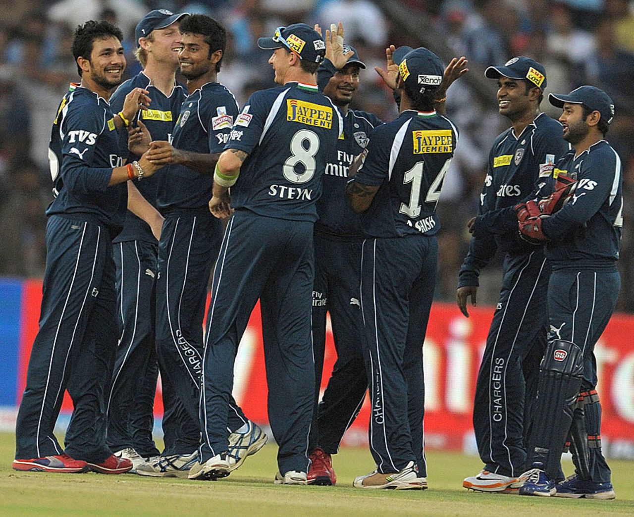 Deccan Chargers celebrated their second win against Pune Warriors, Deccan Chargers v Pune Warriors, IPL, Cuttack, May 1, 2012