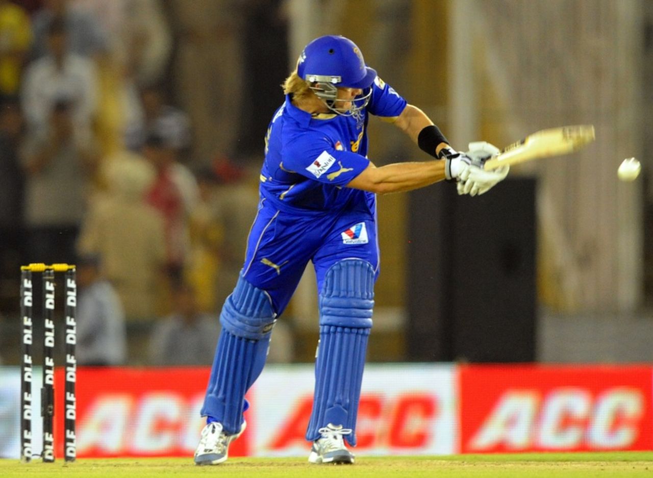 Shane Watson scored a quick 36, Kings XI Punjab v Rajasthan Royals, IPL, Mohali, May 5, 2012