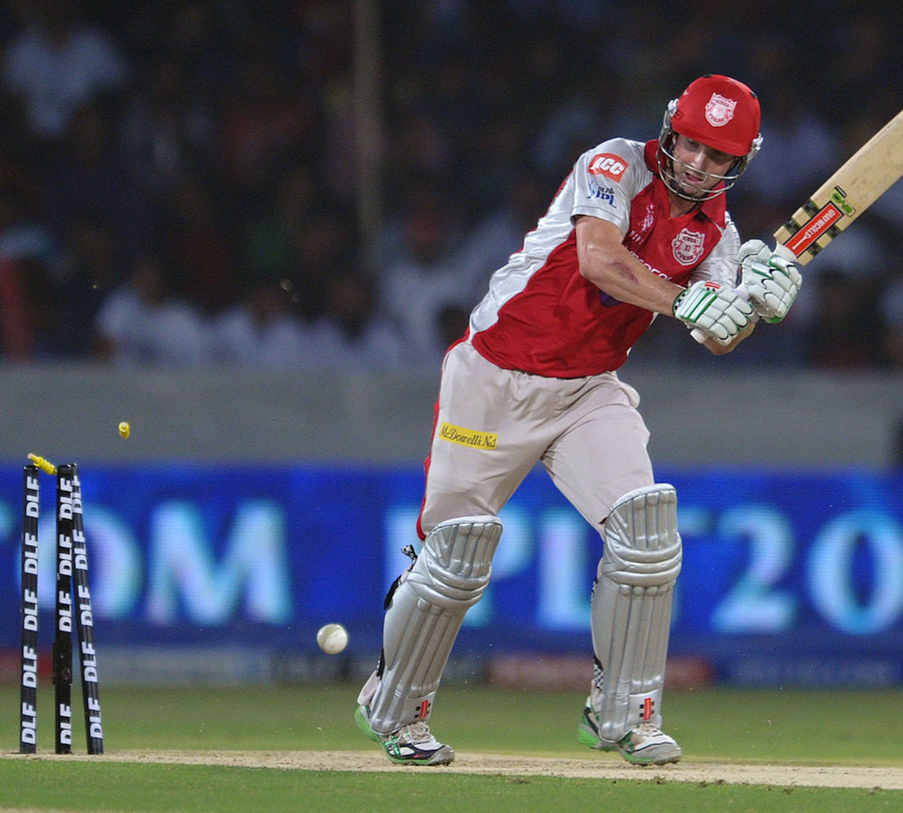 Shaun Marsh was bowled off his pads, Deccan Chargers v Kings XI Punjab, IPL, Hyderabad, May 8, 2012