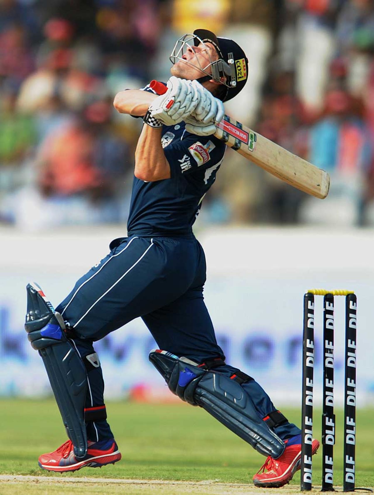 Daniel Harris skies one, Deccan Chargers v Delhi Daredevils, IPL 2012, Hyderabad
