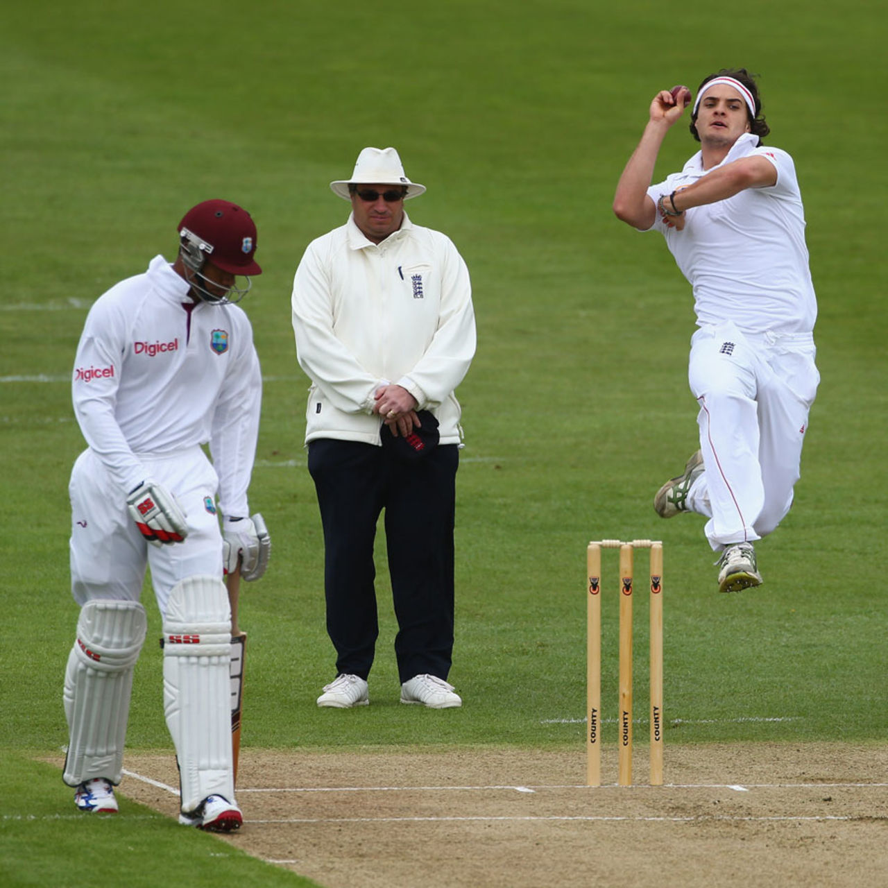 Jack Brooks took two early wickets, England Lions v West Indians, Tour Match, 1st day, Northampton, May 10, 2012