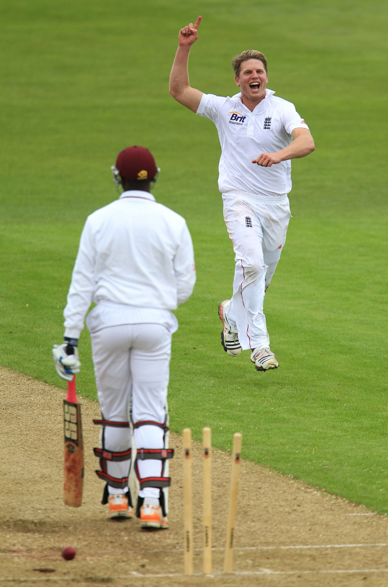 Stuart Meaker claimed three quick wickets in the afternoon, England Lions v West Indians, Tour Match, 1st day, Northampton, May 10, 2012