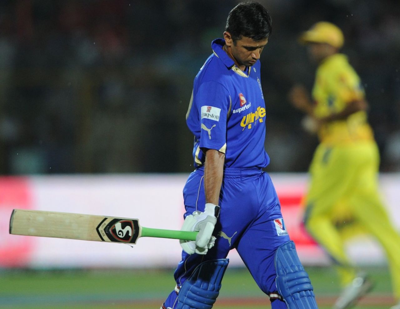 Rahul Dravid was dismissed for 4, Rajasthan Royals v Chennai Super Kings, IPL, Jaipur, May 10, 2012