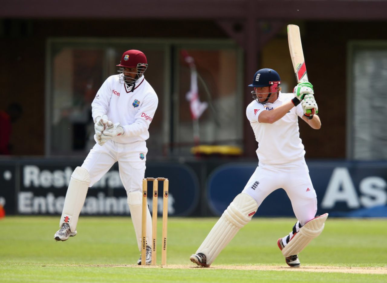 Jonny Bairstow cuts during his half-century, England Lions v West Indians, Tour Match, 2nd day, Northampton, May 11, 2012