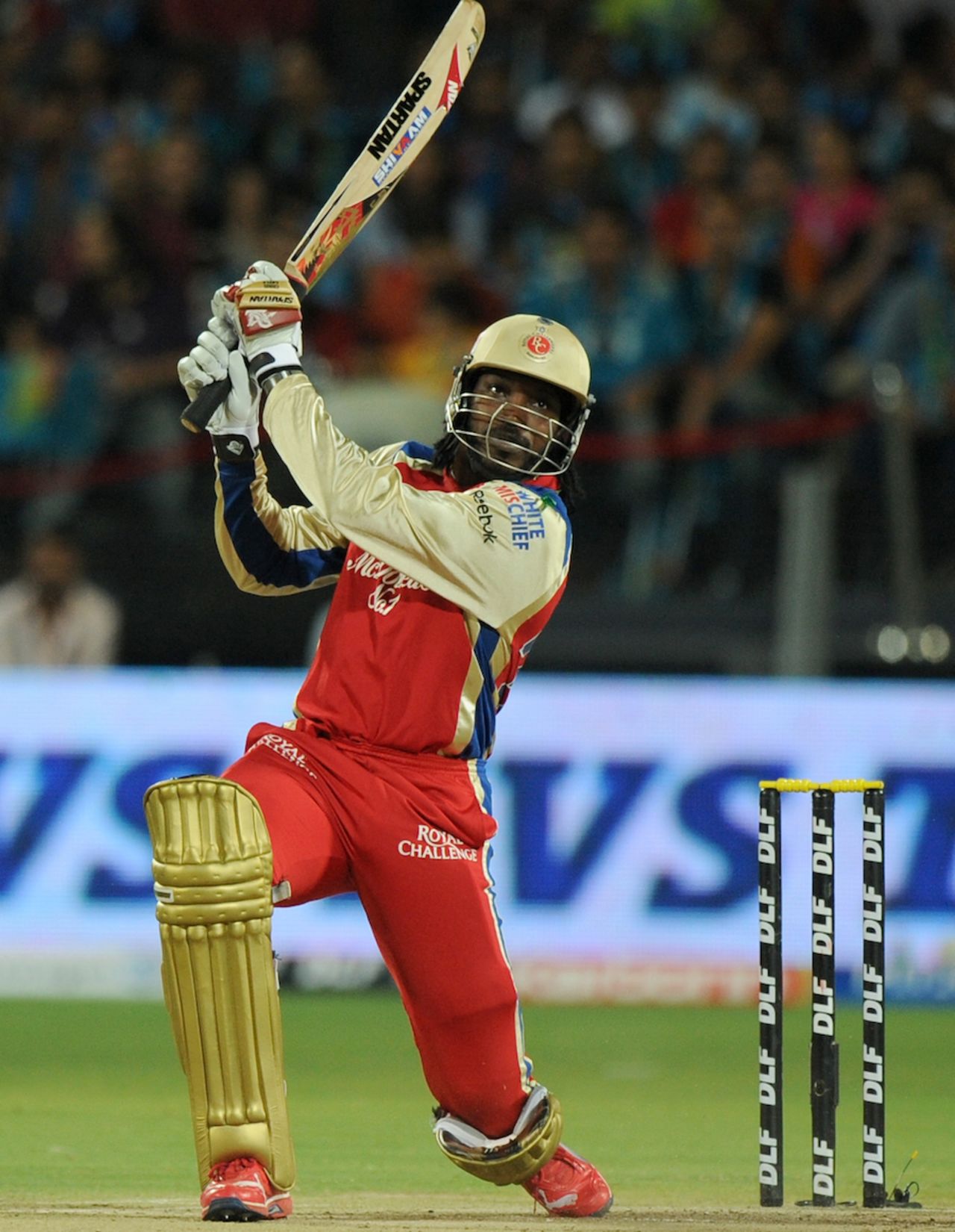Chris Gayle smashed six sixes in his half-century, Pune Warriors v Royal Challengers Bangalore, IPL, Pune, May 11, 2012