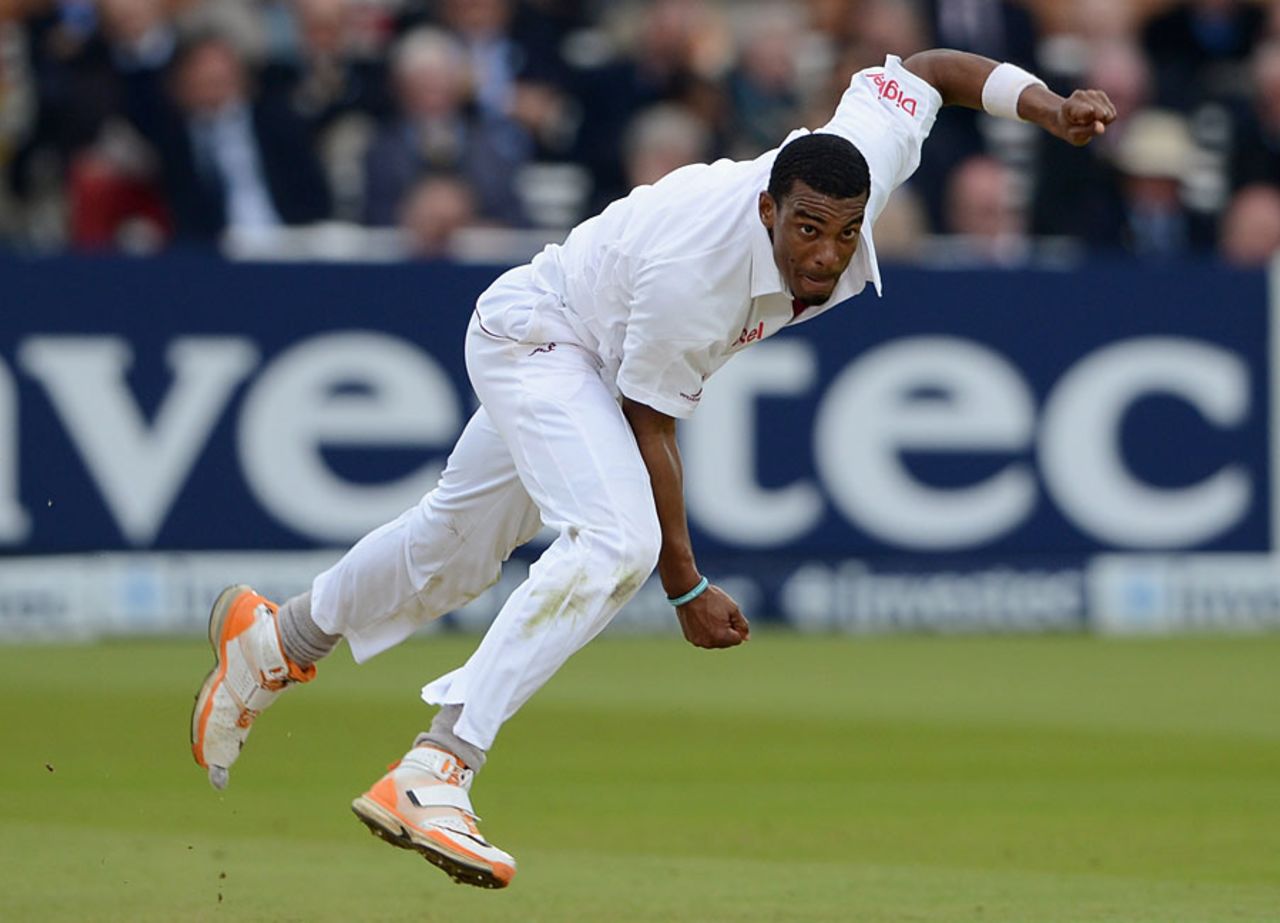 Shannon Gabriel showed promise on his Test debut, England v West Indies, 1st Test, Lord's, 2nd day, May 18, 2012