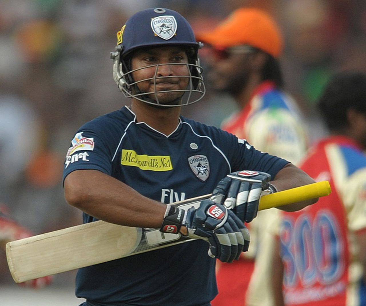 Kumar Sangakkara had another failure with the bat, Deccan Chargers v Royal Challengers Bangalore, IPL, Hyderabad, May 20, 2012