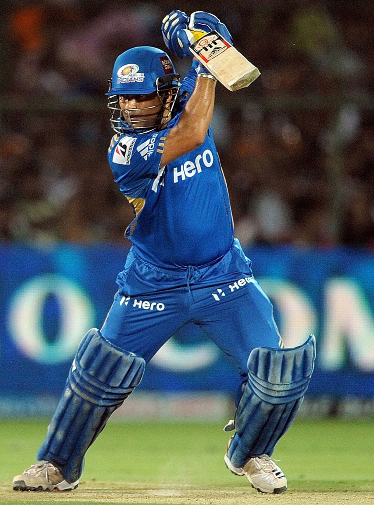 Sachin Tendulkar cuts during his unbeaten 58, Rajasthan Royals v Mumbai Indians, IPL, Jaipur, May 20, 2012