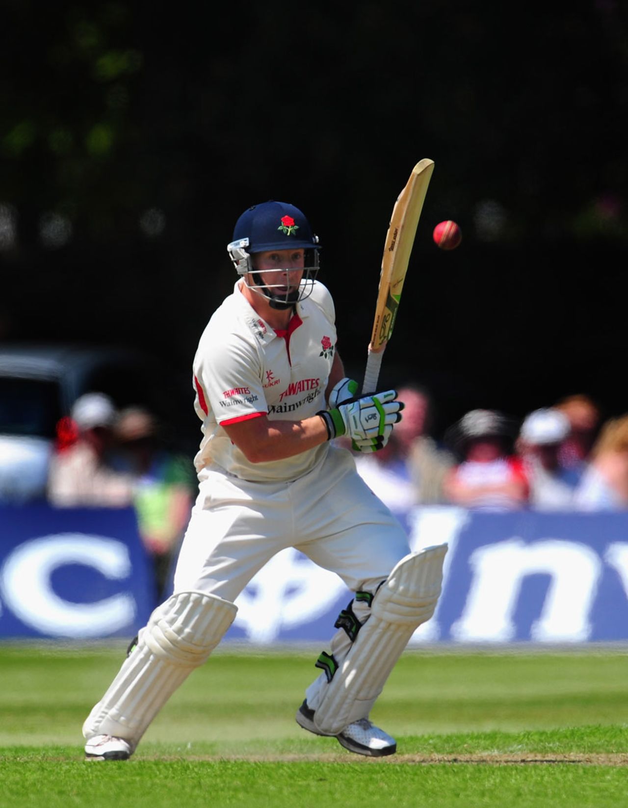 Steven Croft batting with Lancashire in trouble, Lancashire v Middlesex, Liverpool, May, 23, 2012