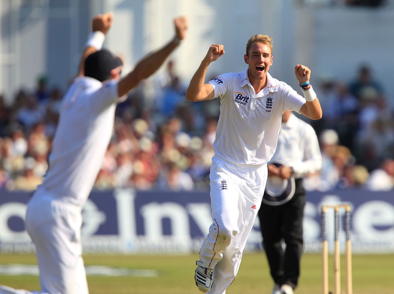 Stuart Broad claimed the key wicket of Shivnarine Chanderpaul, England v West Indies, 2nd Test, Trent Bridge, 3rd day, May 27, 2012