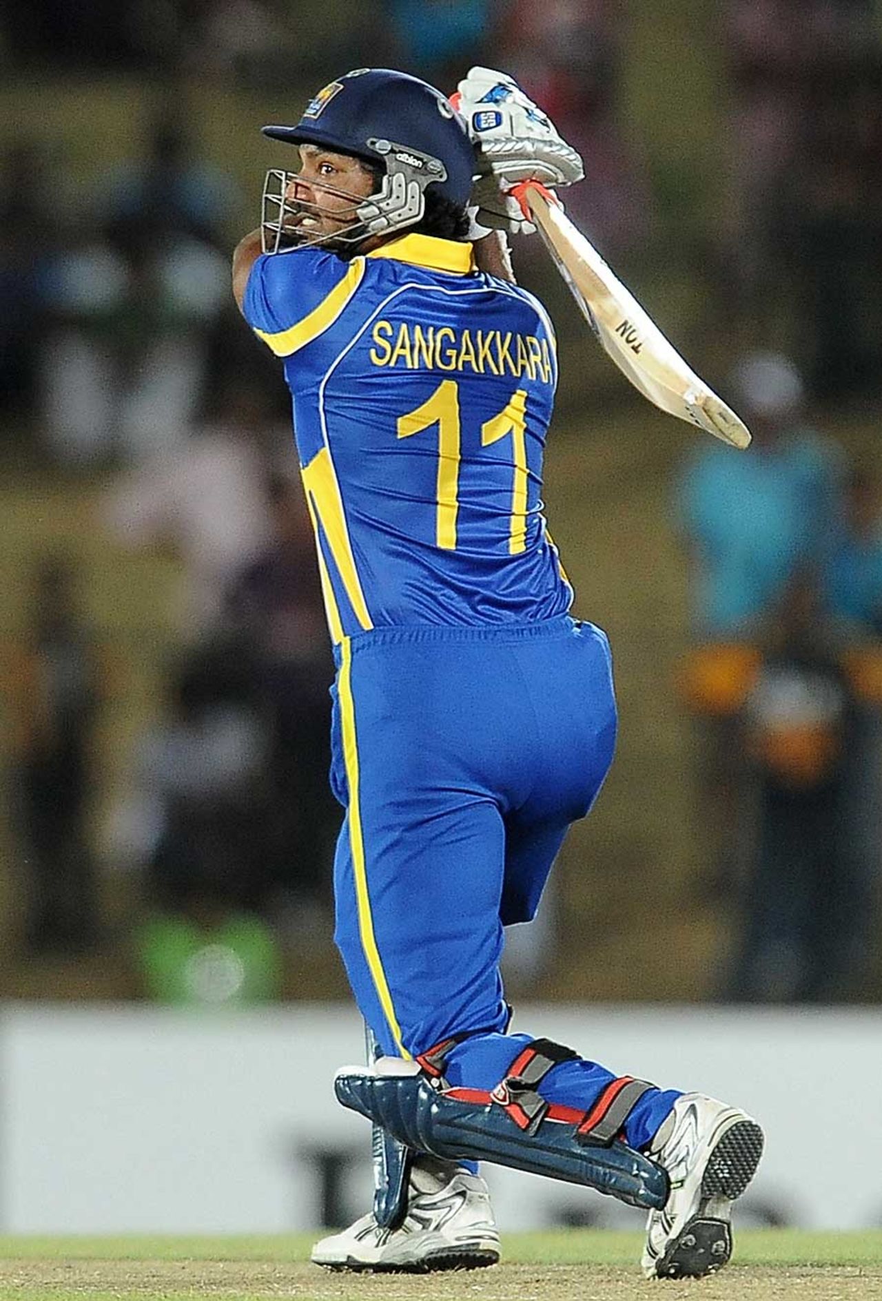 Kumar Sangakkara cracks one through the off side, Sri Lanka v Pakistan, 1st T20I, Hambantota