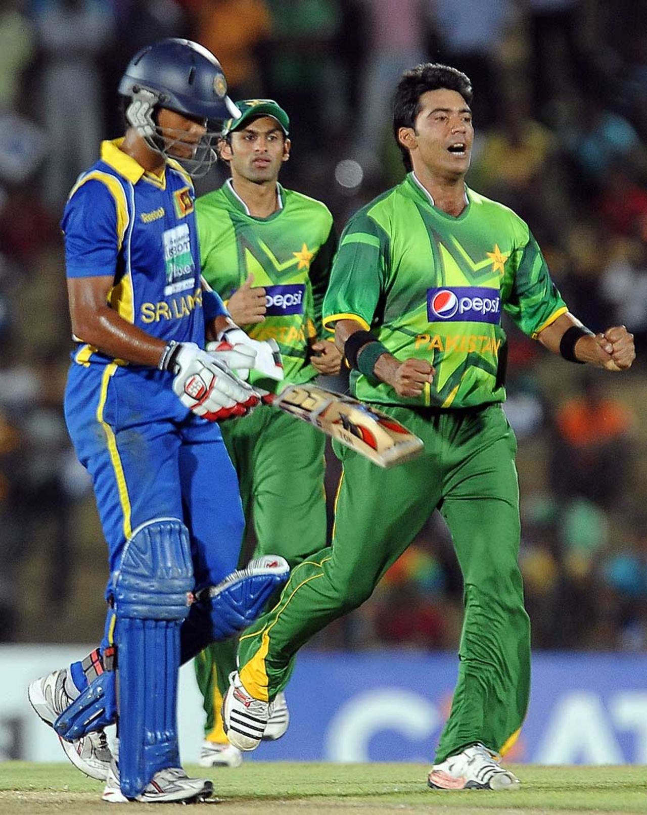 Mohammad Sami dismissed Dinesh Chandimal on his international return, Sri Lanka v Pakistan, 1st T20I, Hambantota