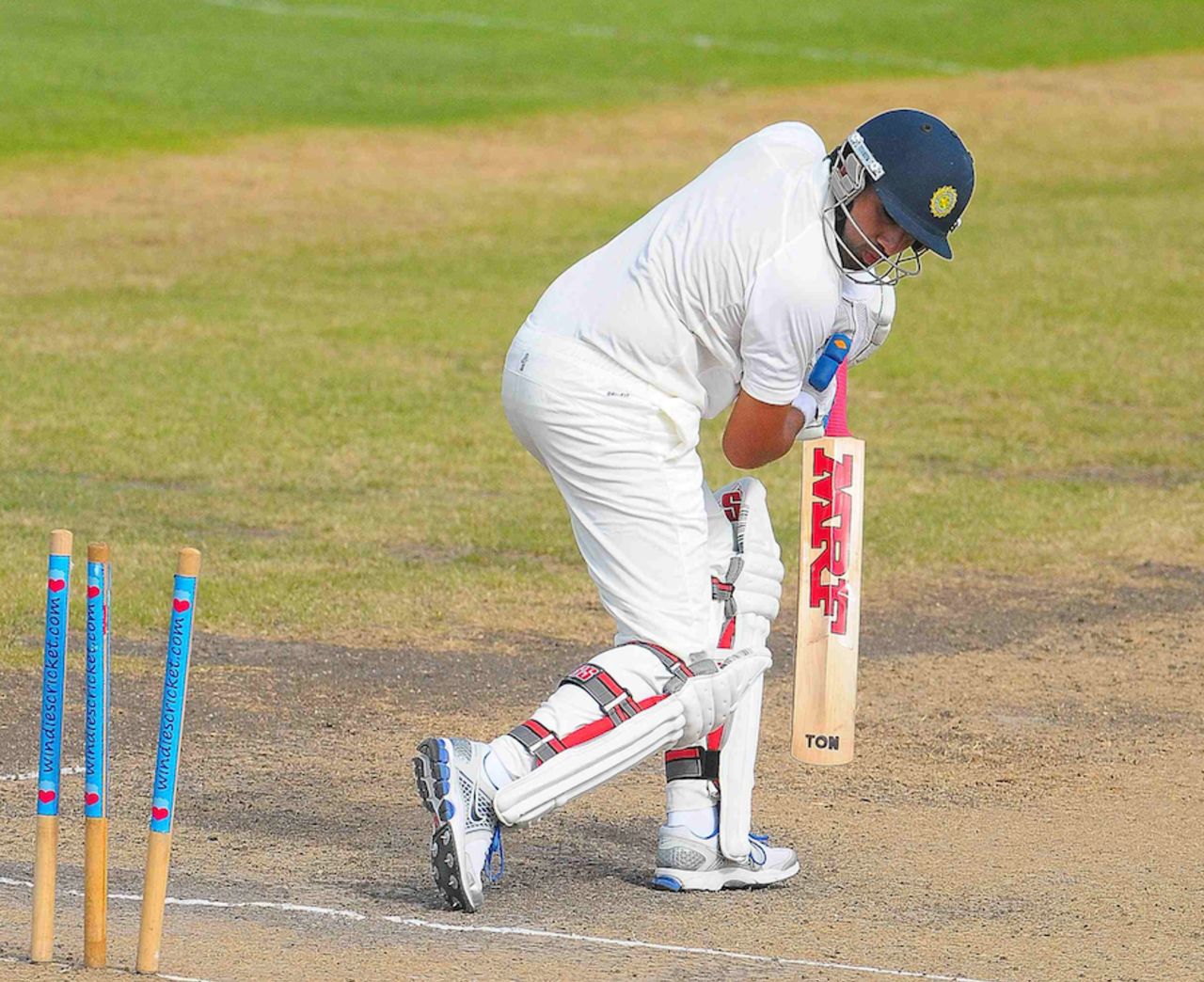 Rohit Sharma was bowled by Delorn Johnson, West Indies A v India A, 1st unofficial Test, Barbados, 2nd day, June 3, 2012