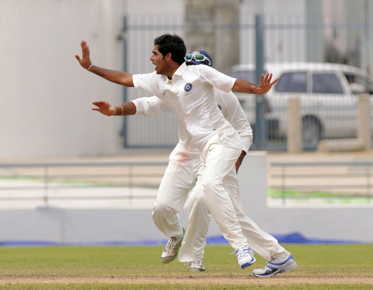 Bhuvneshwar Kumar picked up three top-order wickets, West Indies A v India A, 1st unofficial Test, Barbados, 3rd day, June 4, 2012