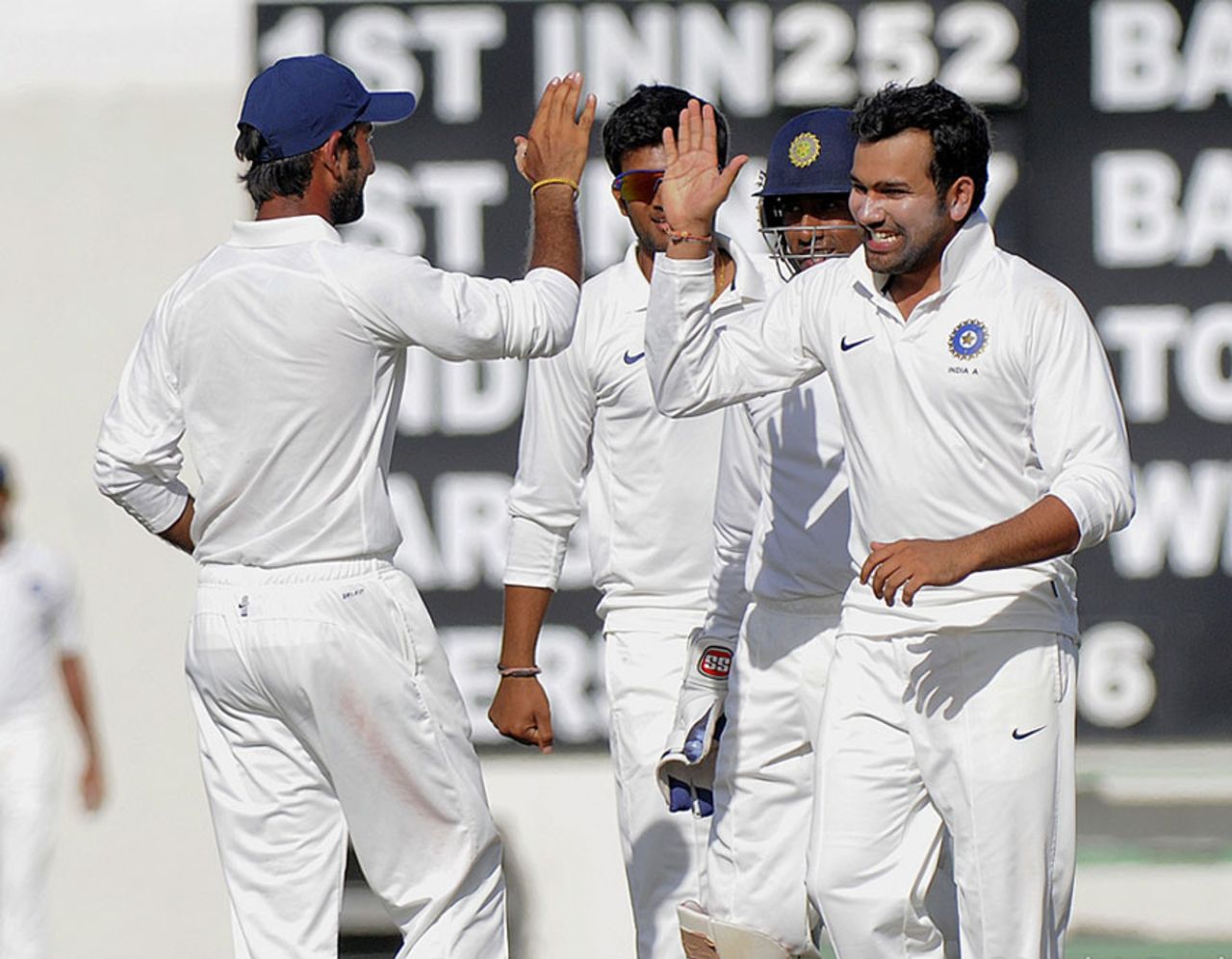 Rohit Sharma finished with four wickets, West Indies A v India A, 1st unofficial Test, Barbados, 3rd day, June 4, 2012