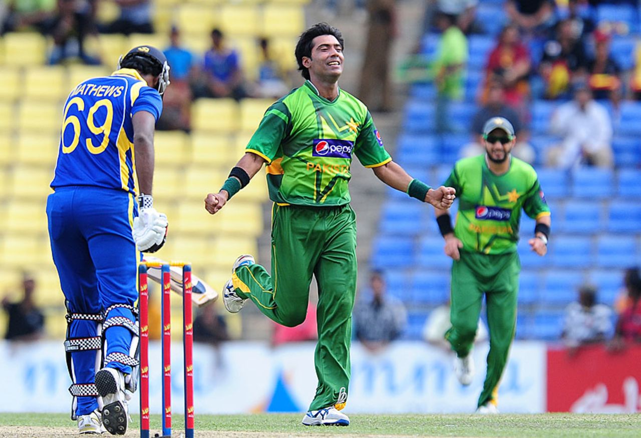 Mohammad Sami had Angelo Mathews out for a duck, Sri Lanka v Pakistan, 1st ODI, Pallekele, June 7, 2012