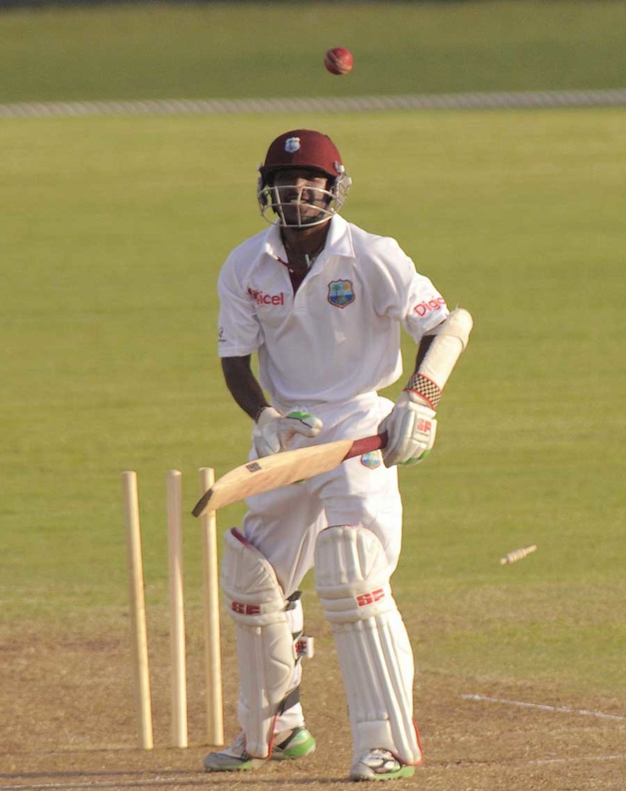 Veerasammy Permaul was bowled for 36, West Indies A v India A, 2nd unofficial Test, St Vincent, 1st day, June 9, 2012
