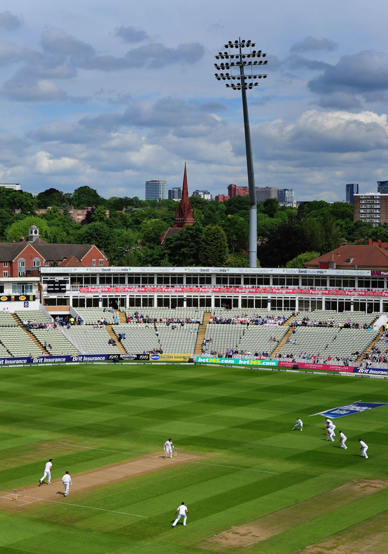 The sun shines down over Edgbaston, England v West Indies, 3rd Test, Edgbaston, 4th day, June 10, 2012