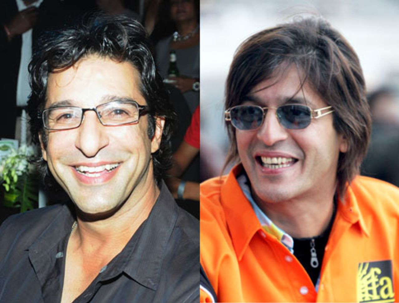 Composite: Wasim Akram and Chunky Pandey