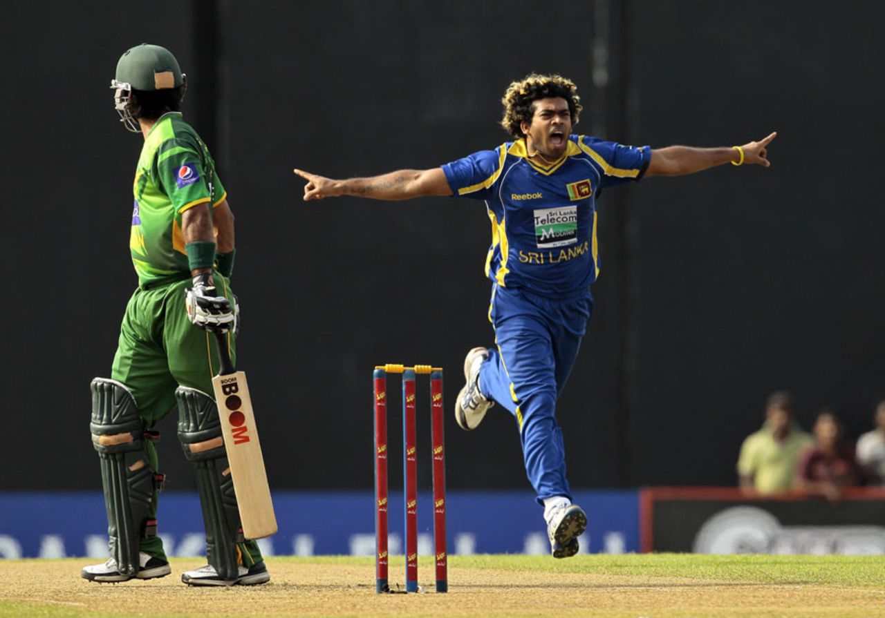 Lasith Malinga had Mohammad Hafeez dismissed cheaply, Sri Lanka v Pakistan, 3rd ODI, Colombo, June 13, 2012