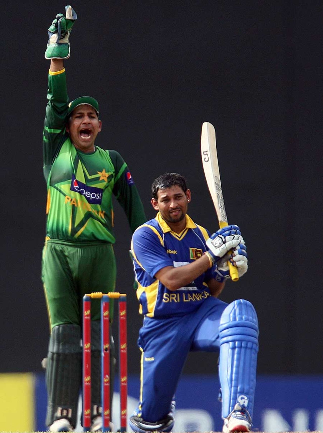 Tillakaratne Dilshan was trapped in front playing the sweep, Sri Lanka v Pakistan, 4th ODI, Colombo, June 16, 2012