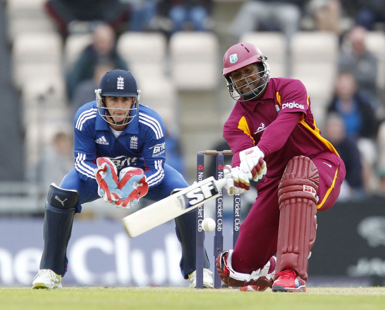 Dwayne Smith made a powerful half-century, England v West Indies, 1st ODI, West End, June 16, 2012