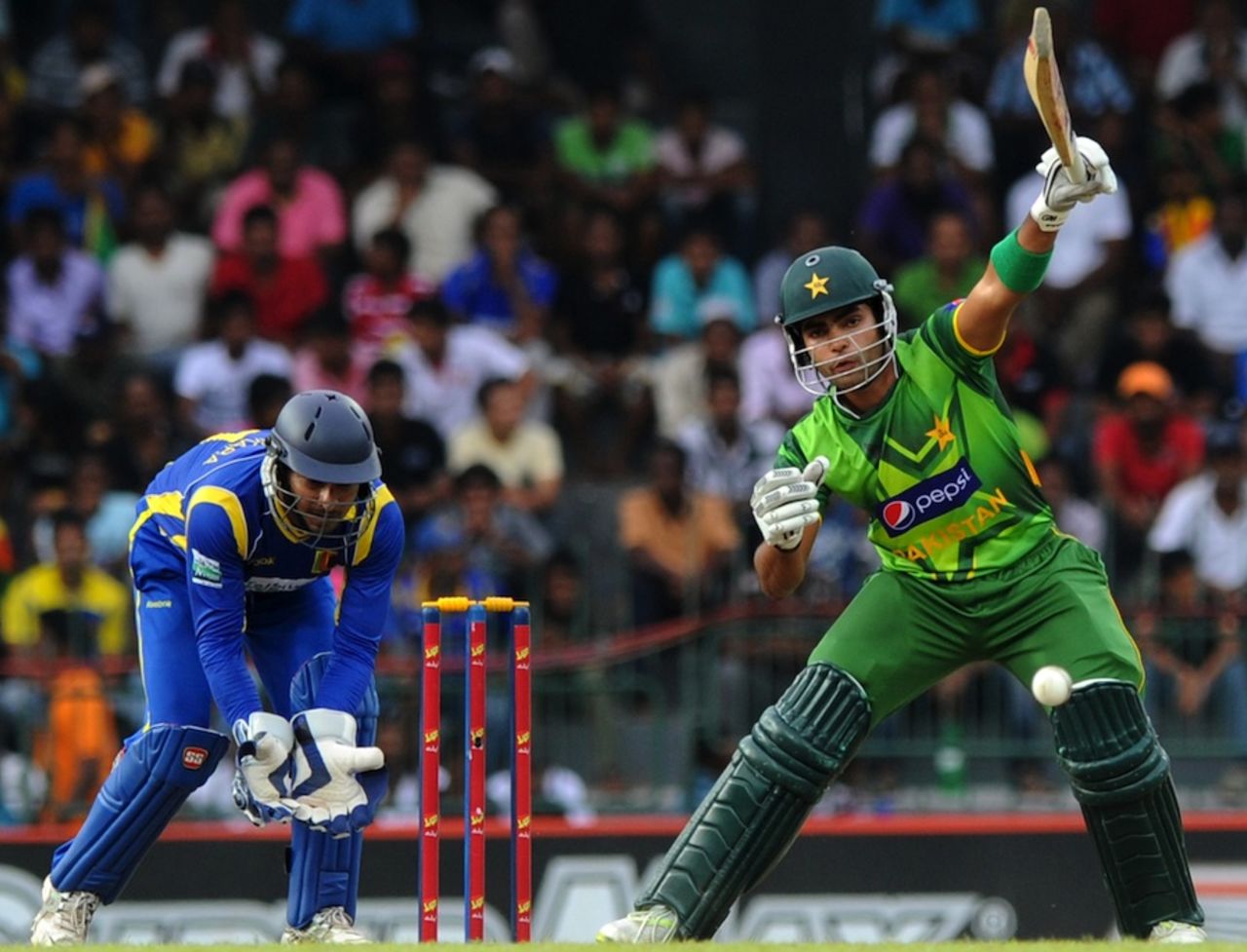 Umar Akmal scored an unbeaten 55, Sri Lanka v Pakistan, 5th ODI, Premadasa Stadium, Colombo, June 18, 2012