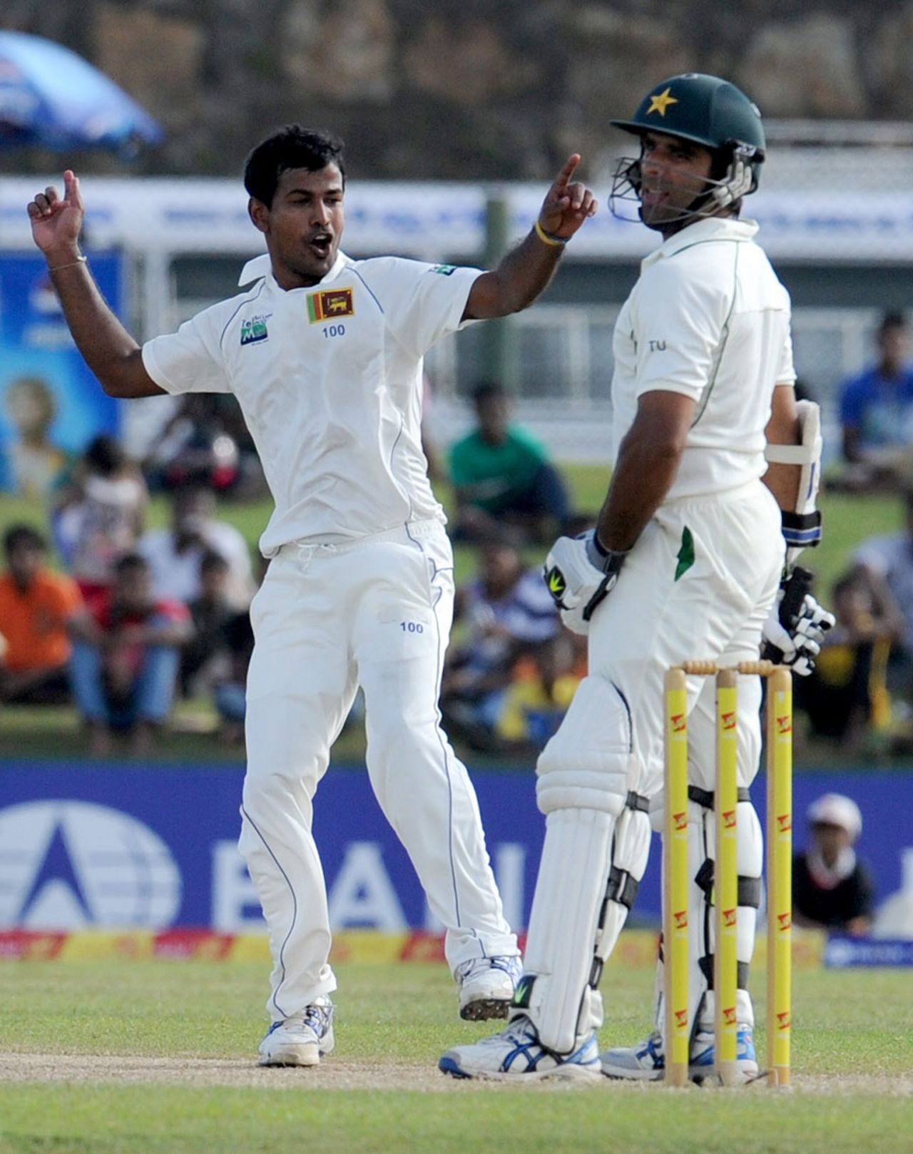 Nuwan Kulasekara had Taufeeq Umar lbw, Sri Lanka v Pakistan, 1st Test, Galle, 2nd day, June 23, 2012