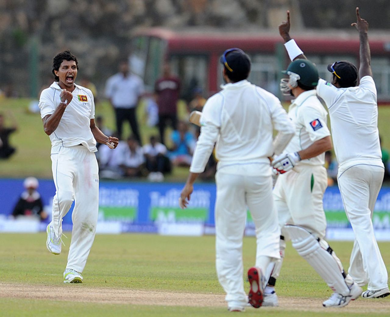 Suraj Randiv took two wickets late in the day, Sri Lanka v Pakistan, 1st Test, Galle, 2nd day, June 23, 2012