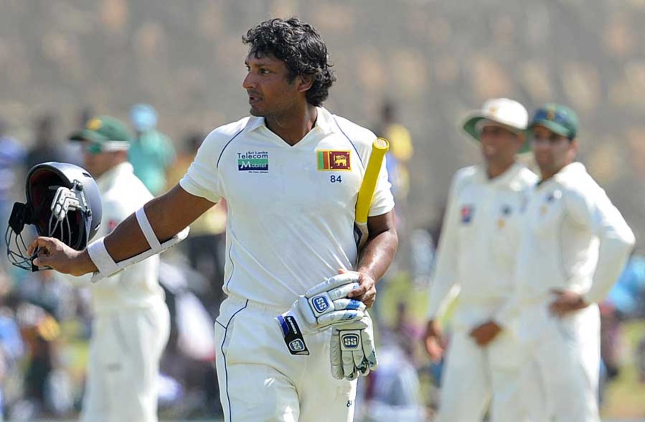 Kumar Sangakkara was caught at extra cover, Sri Lanka v Pakistan, 1st Test, Galle, 3rd day, June 24, 2012