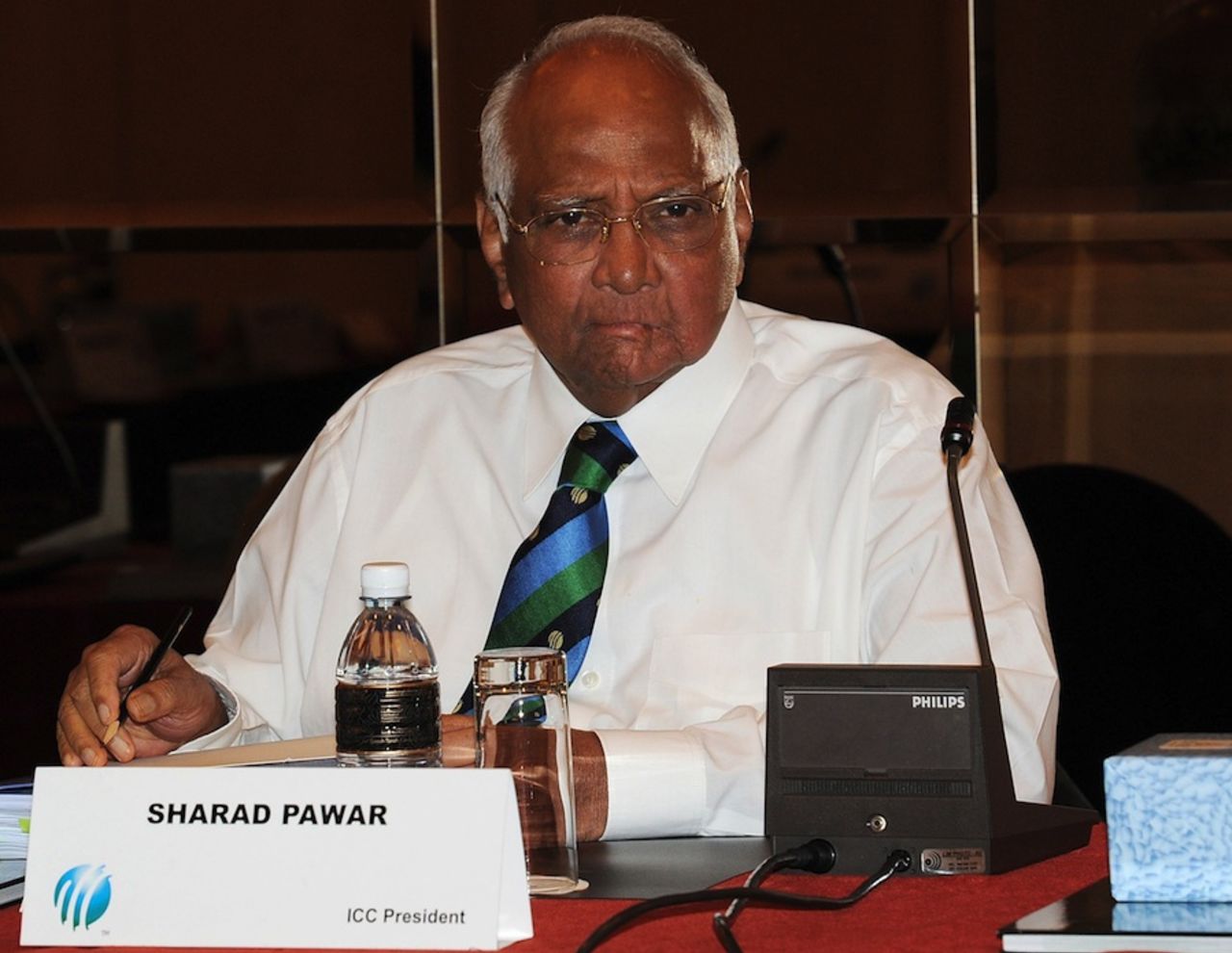 The ICC president Sharad Pawar chairs the Executive Board meeting at the annual conference, Kuala Lumpur, June 26, 2012