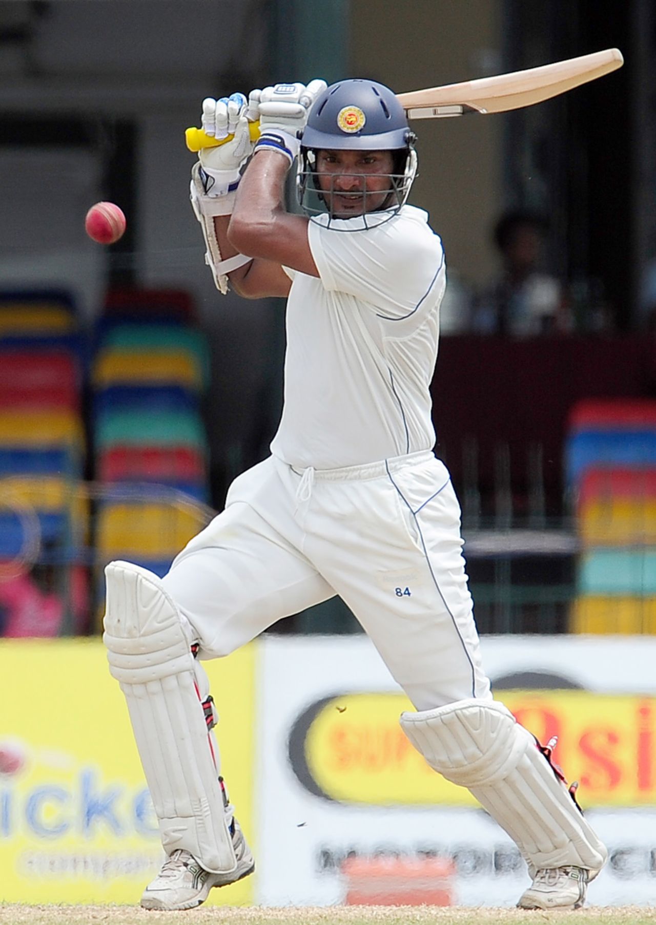 Kumar Sangakkara cuts, Sri Lanka v Pakistan, 2nd Test, SSC, Colombo, 4th day, July 3, 2012