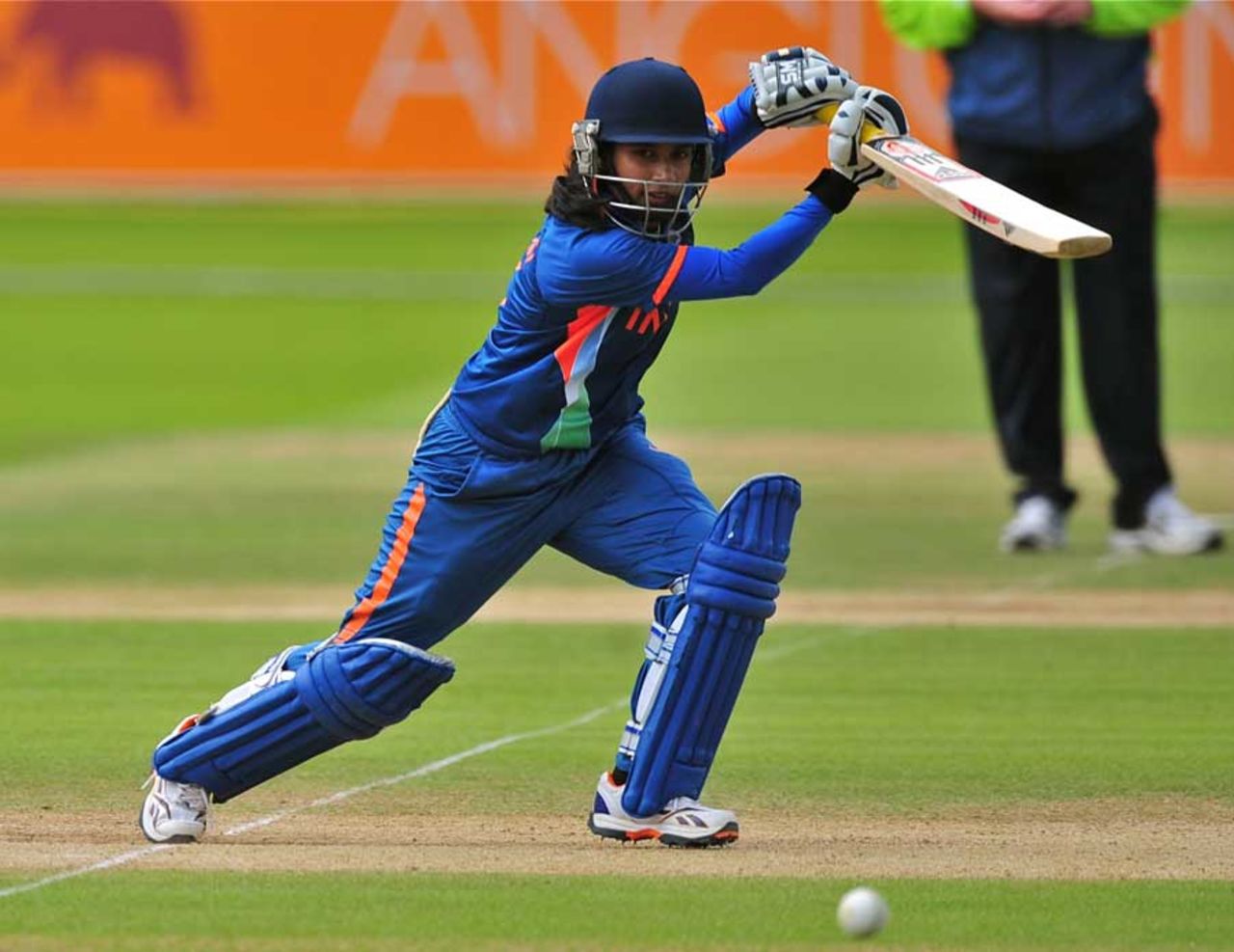 Mithali Raj drives during her unbeaten 94 , England Women v India Women, 1st ODI, Lord's, July, 1, 2012