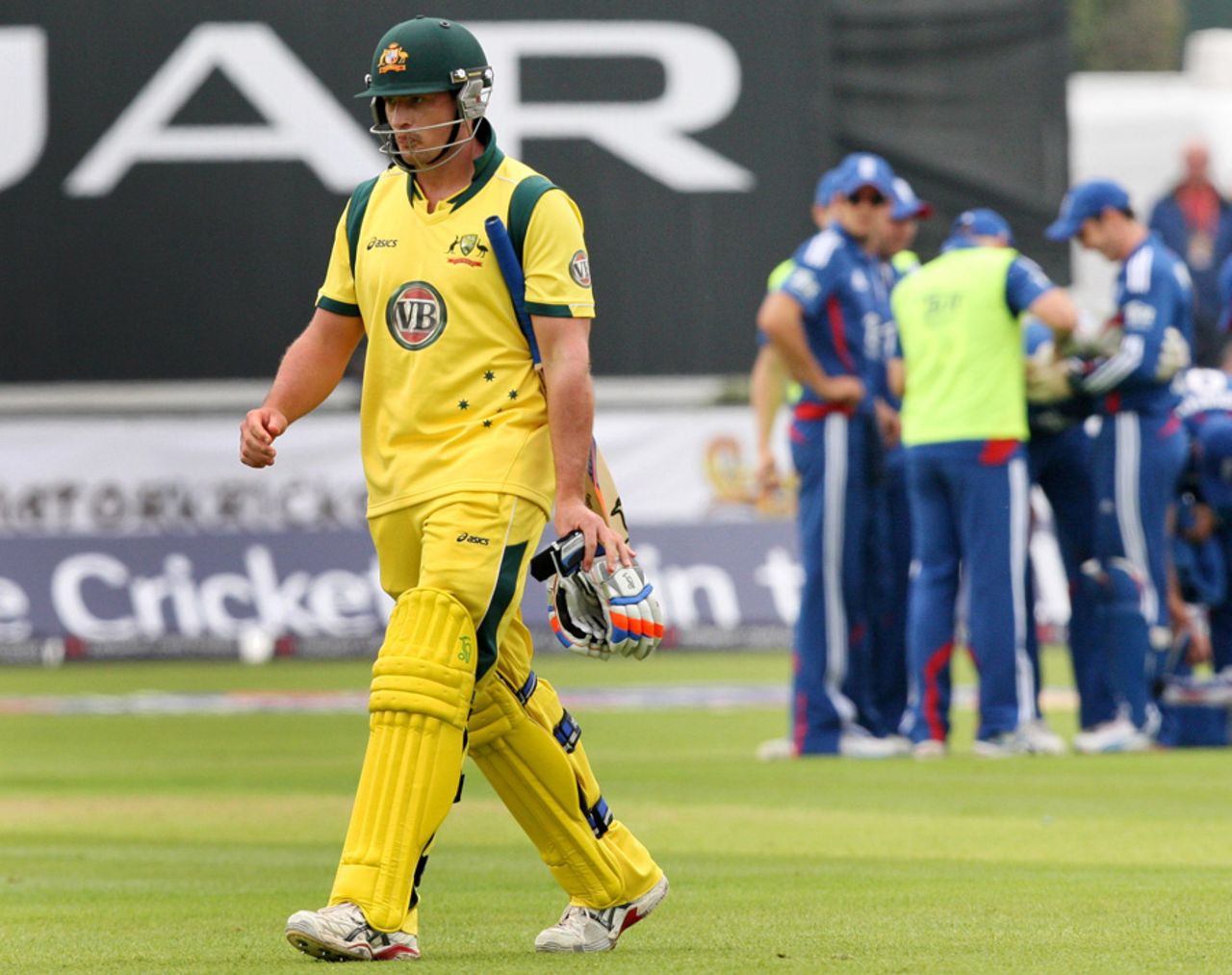 Peter Forrest departed for a first-ball duck, England v Australia, 4th ODI, Chester-le-Street, July 7, 2012