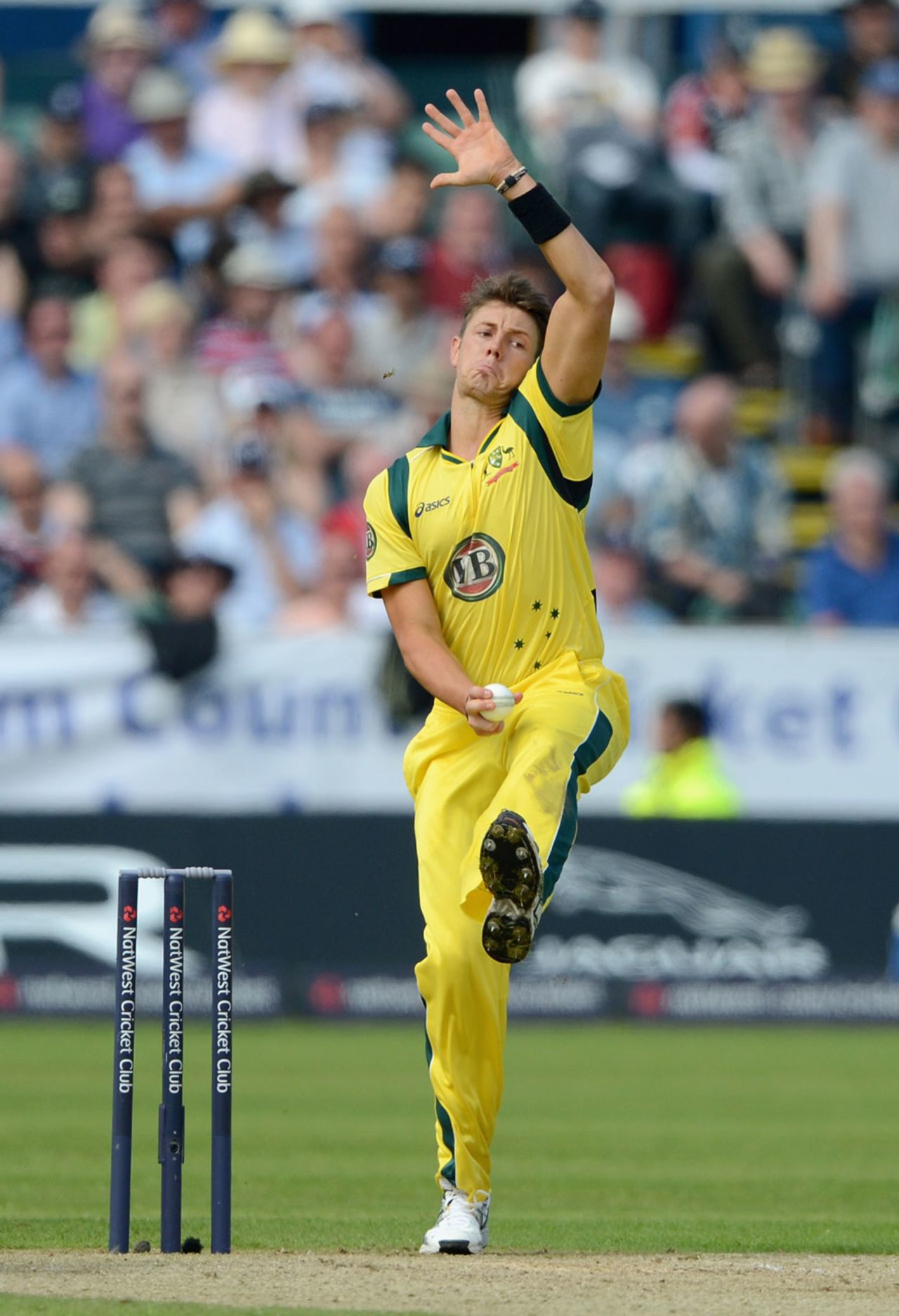James Pattinson took 0 for 46 in his first match in England, England v Australia, 4th ODI, Chester-le-Street, July 7, 2012
