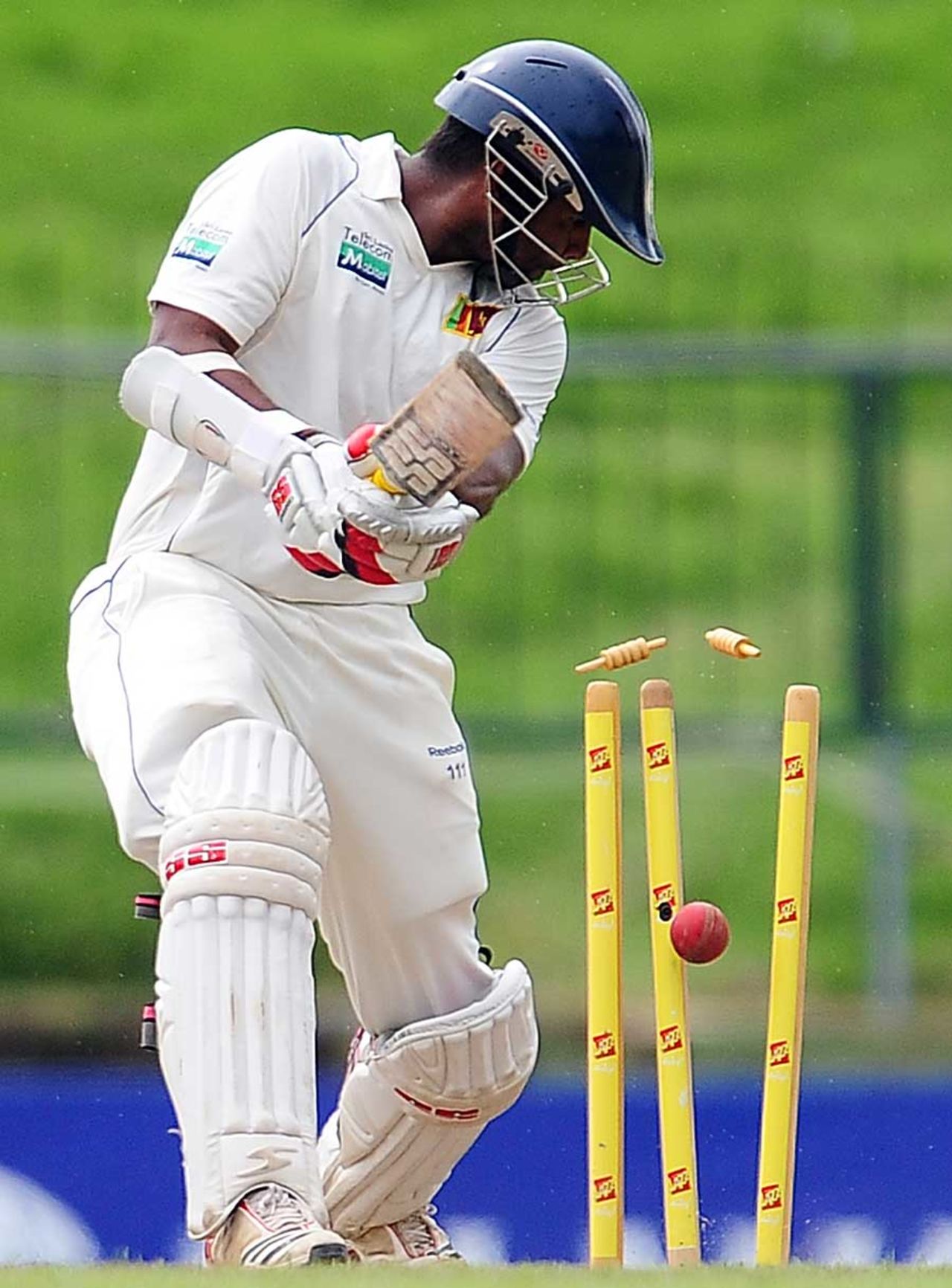 Tharanga Paranavitana chops one back on, Sri Lanka v Pakistan, 3rd Test, Pallekele, 3rd day, July 10, 2012