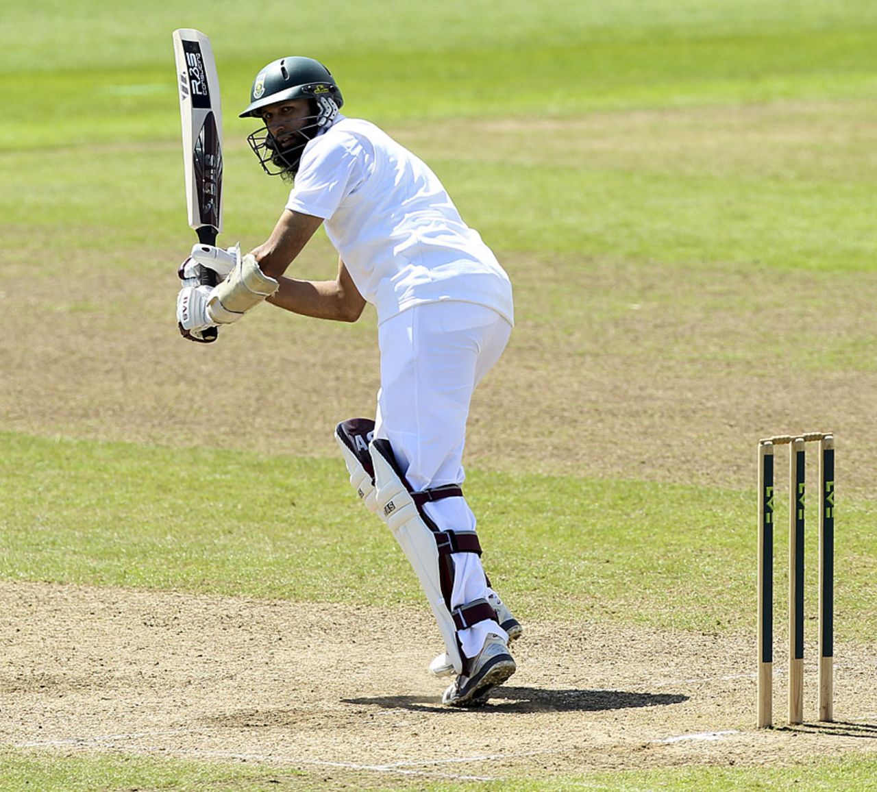 Hashim Amla made 64 before falling moments before lunch, Somerset v South Africans, Tour match, Taunton, 2nd day, July 10, 2012