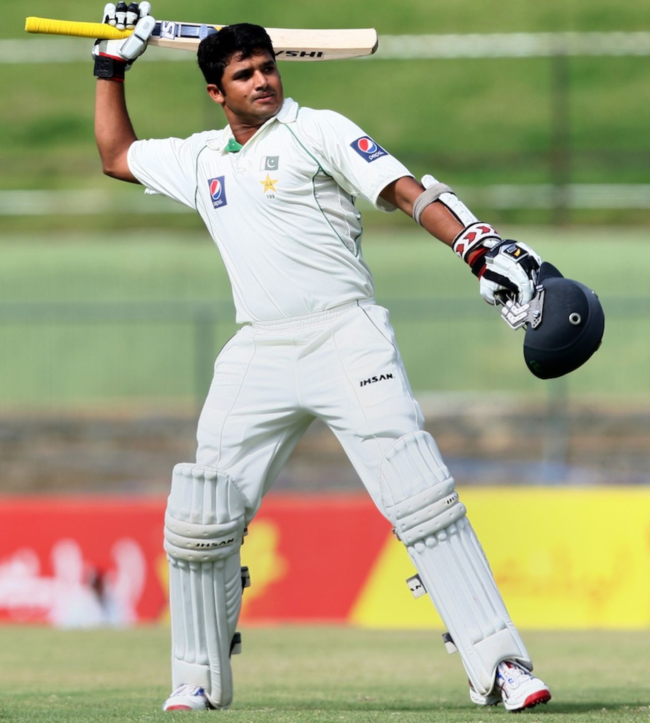 Azhar Ali completed his second century of the series, Sri Lanka v Pakistan, 3rd Test, Pallekele, 4th day, July 11, 2012