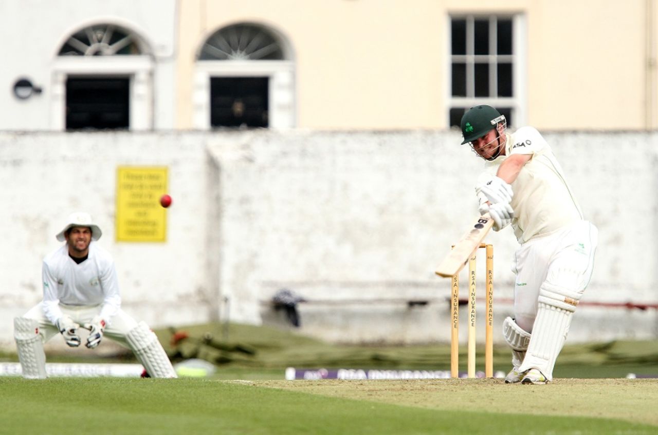 Paul Stirling hit a six and six fours in his 42, Ireland v Afghanistan, Intercontinental Cup, 3rd day, Dublin, July 11, 2012