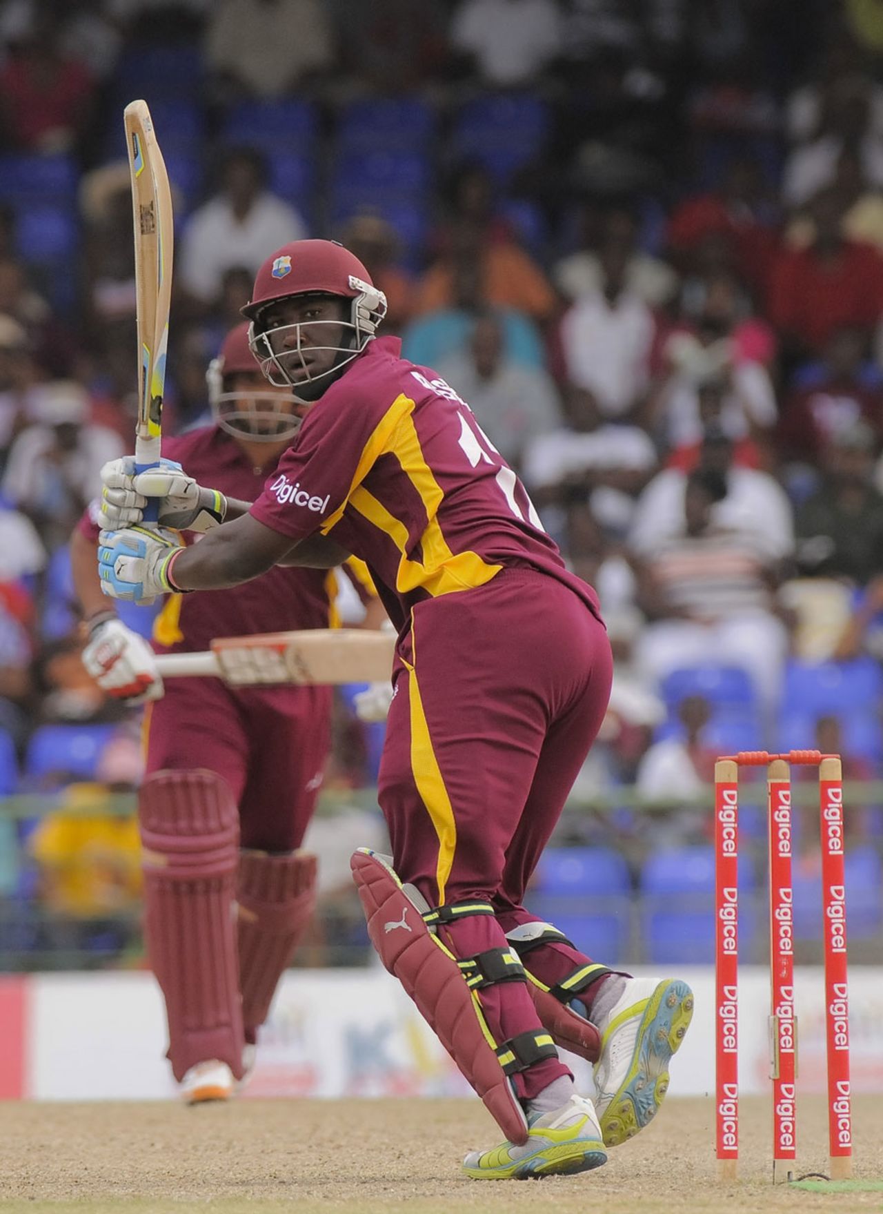 Andre Russell was unbeaten on 42, West Indies v New Zealand, 3rd ODI, Basseterre, July 11, 2012