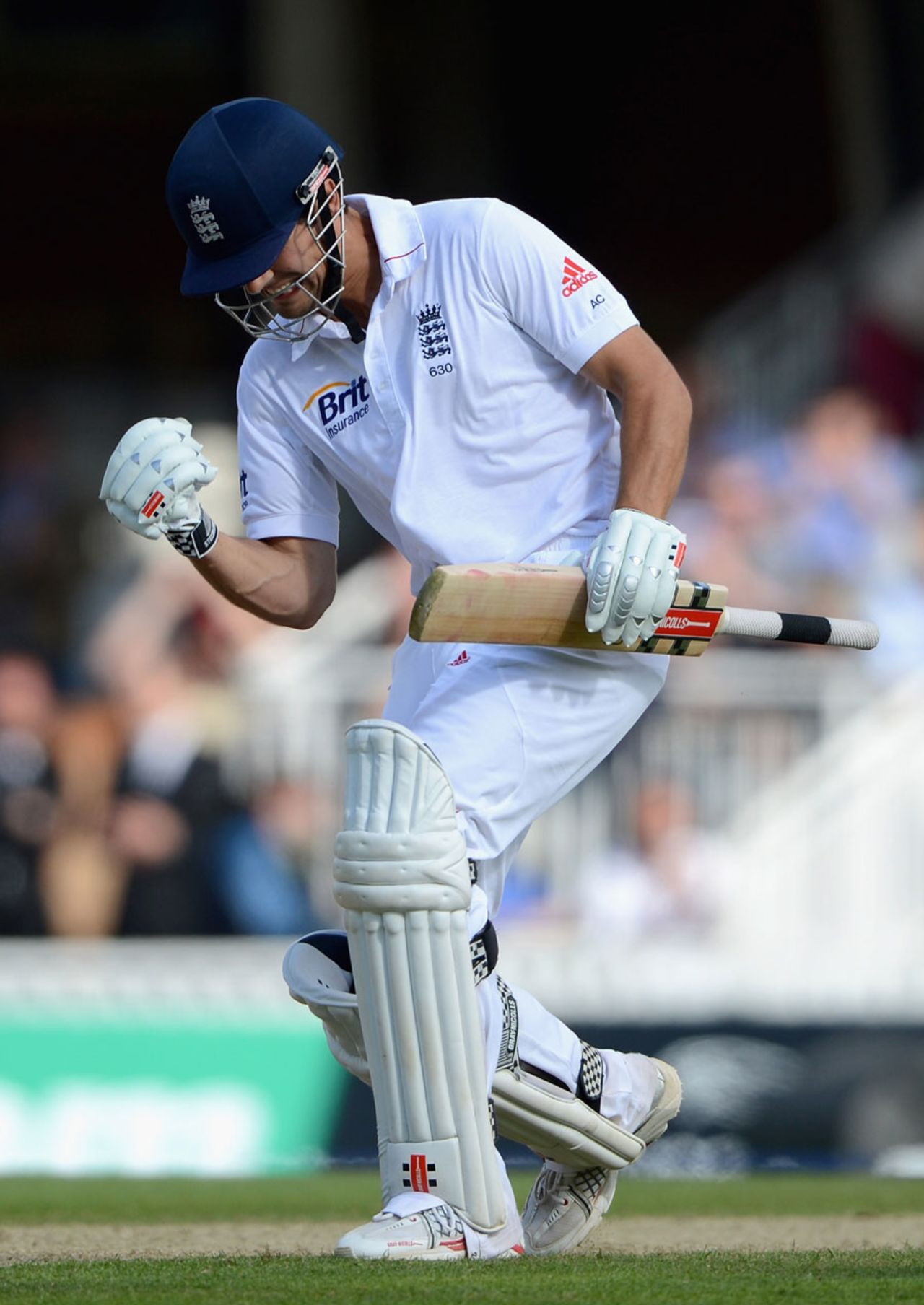 Alastair Cook celebrates his 20th Test match hundred, England v South Africa, 1st Investec Test, The Oval, 1st day, July 19, 2012