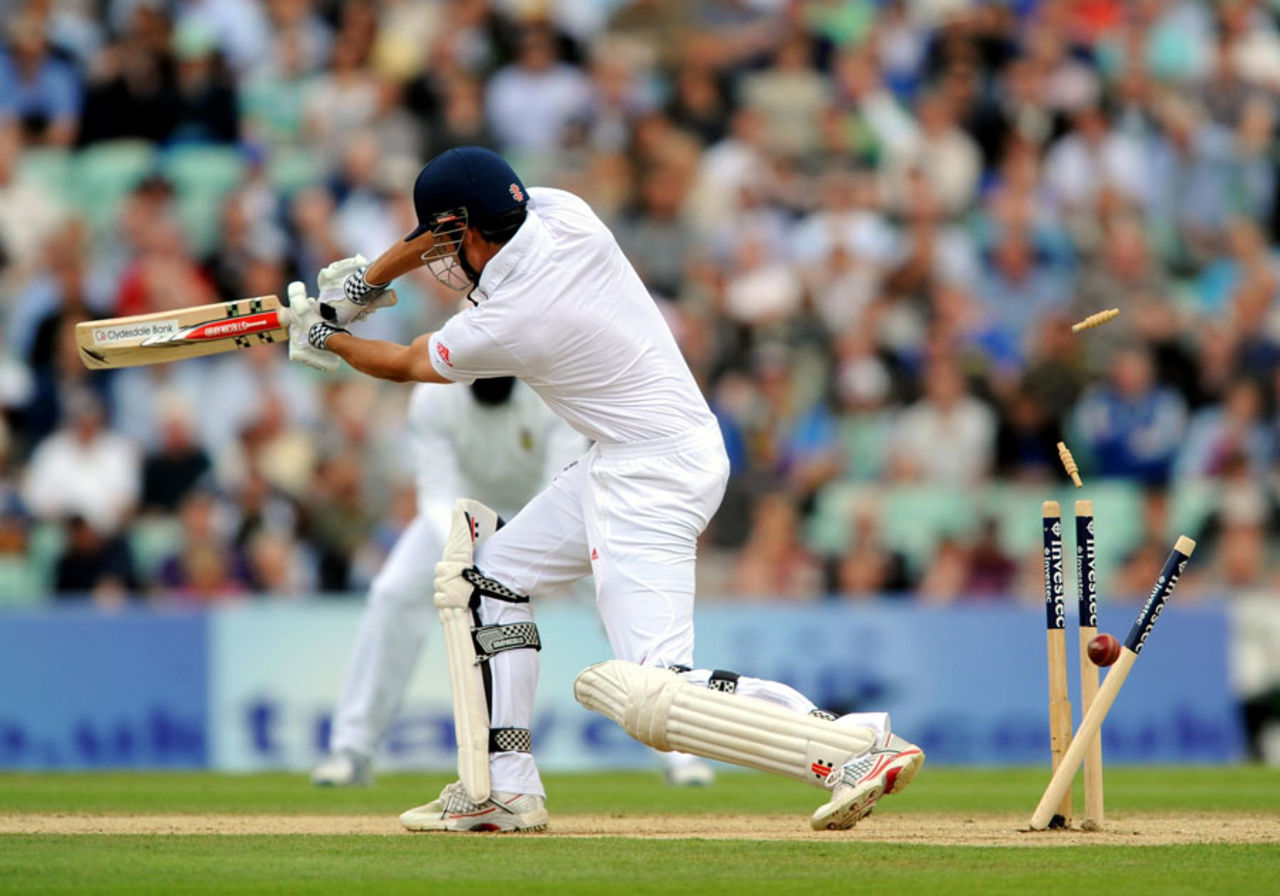 Alastair Cook only added one to his overnight total, England v South Africa, 1st Investec Test, The Oval,  2nd day, July 20, 2012