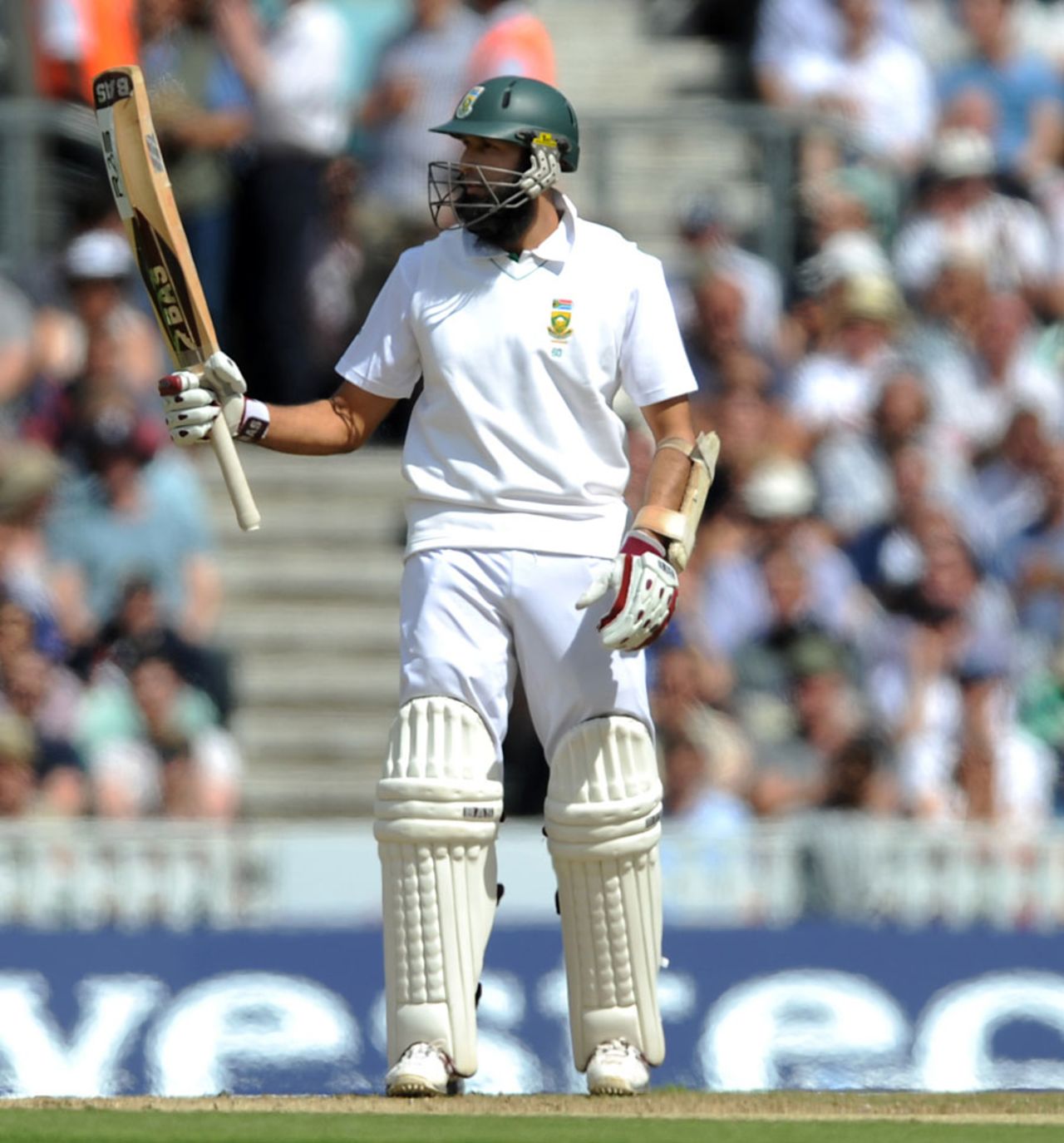 Hashim Amla was the first to reach his half-century, England v South Africa, 1st Investec Test, The Oval, 3rd day, July 21, 2012