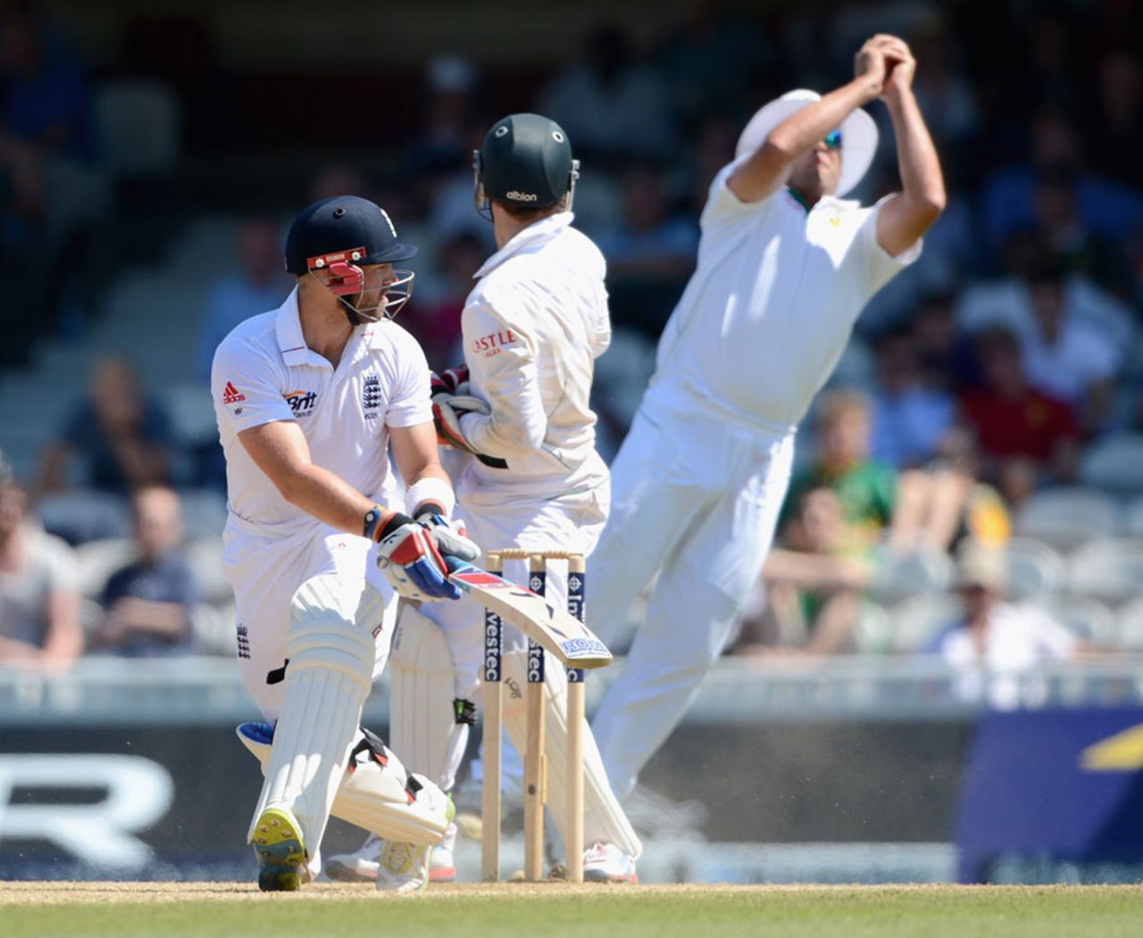 Matt Prior top-edged a sweep to slip, England v South Africa, 1st Test, The Oval, 5th Day, July, 23, 2012