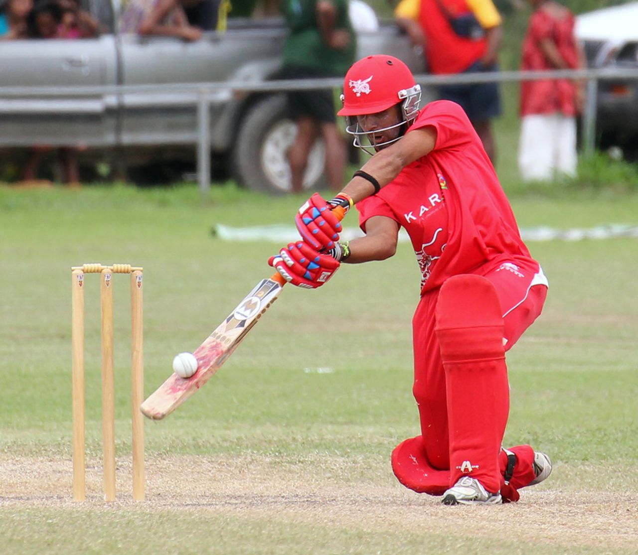Waqas Barkat scored a quick-fire 39 against PNG in the Air Niugini Super Series 2012 T20 at the Colts Ground, Port Moresby, on 21st July 2012