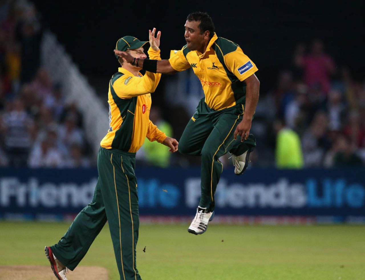 Samit Patel opened the bowling and picked up three wickets, Nottinghamshire v Hampshire, FLt20 quarter-final, Trent Bridge, July 25, 2012