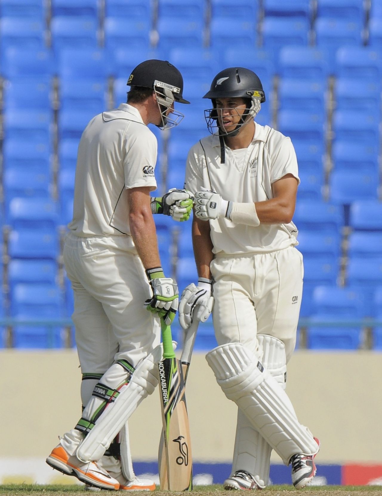 Martin Guptill and Ross Taylor during their 90-run partnership, West Indies v New Zealand, 1st Test, Antigua, 1st day, July 25, 2012